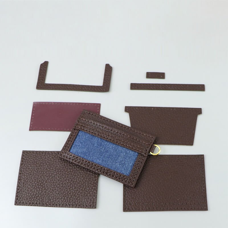 Customizable Panel Leather ID Card Holder DIY Kit – Babylon Leather - Babylon LeatherBabylon LeatherSYR71-Brown-Self-Adhesive Glue-Color-Matched & With Fabric