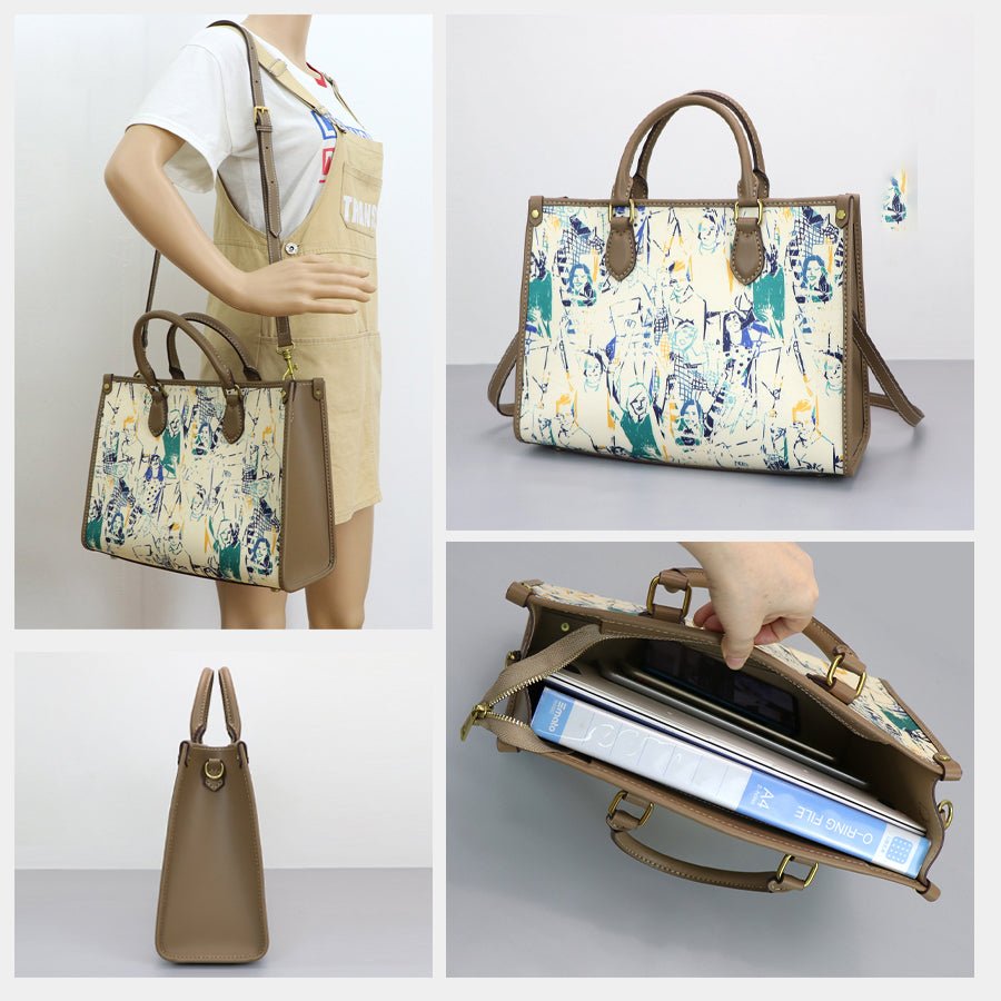 Customizable Panel Leather Tote DIY Kit – Babylon Leather - Babylon LeatherBabylon LeatherSYR24 - Khaki - Large & Heat - Activated Adhesive - Color - Matched & With Fabric