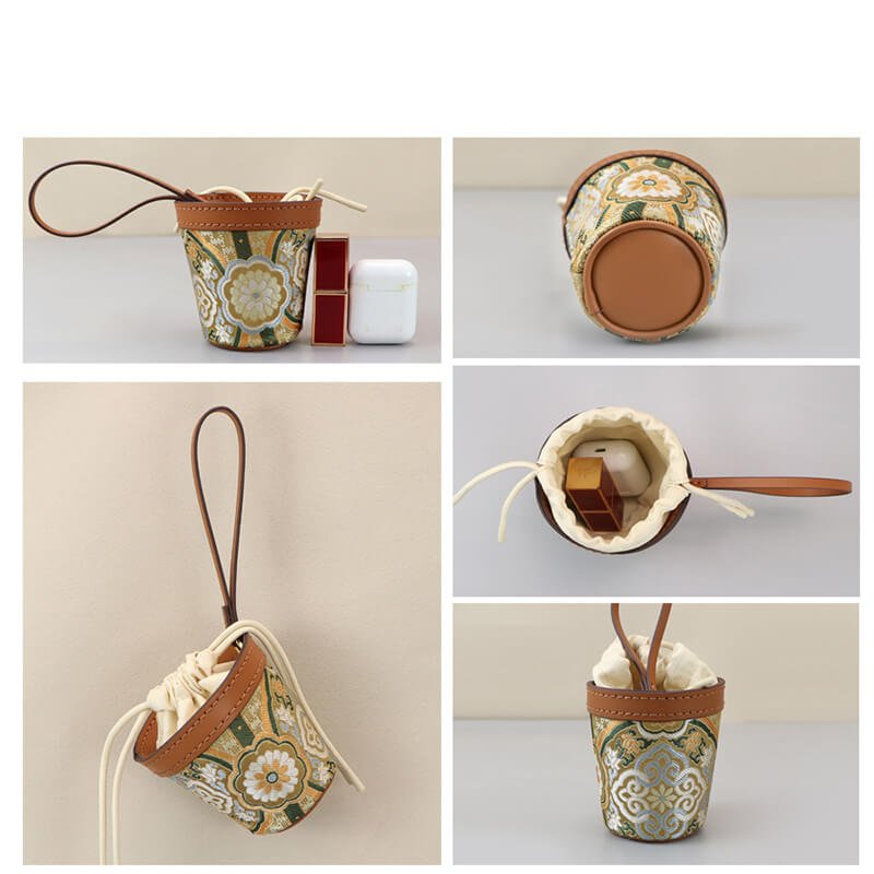 Customizable Panel Mini Drawstring Bucket Bag DIY Kit – Babylon Leather - Babylon LeatherBabylon LeatherSYR68-Coffee-Heat-Activated Adhesive-Color-Matched & With Fabric