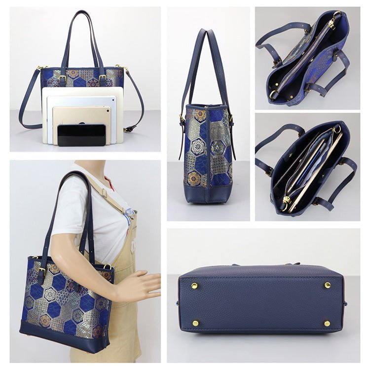 Customizable Panel Shoulder Tote Bag DIY Kit – Babylon Leather - Babylon LeatherBabylon LeatherSYR35 - Dark Blue - Heat - Activated Adhesive - Color - Matched