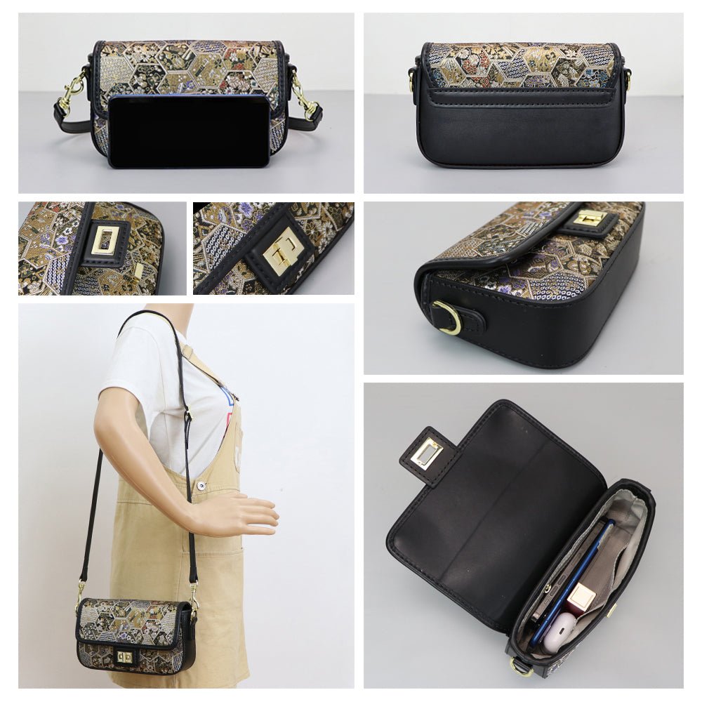 Customizable Panel Square Crossbody Bag DIY Kit – Babylon Leather - Babylon LeatherBabylon LeatherSYR54 - Black - Self - Adhesive Glue - Color - Matched & With Fabric