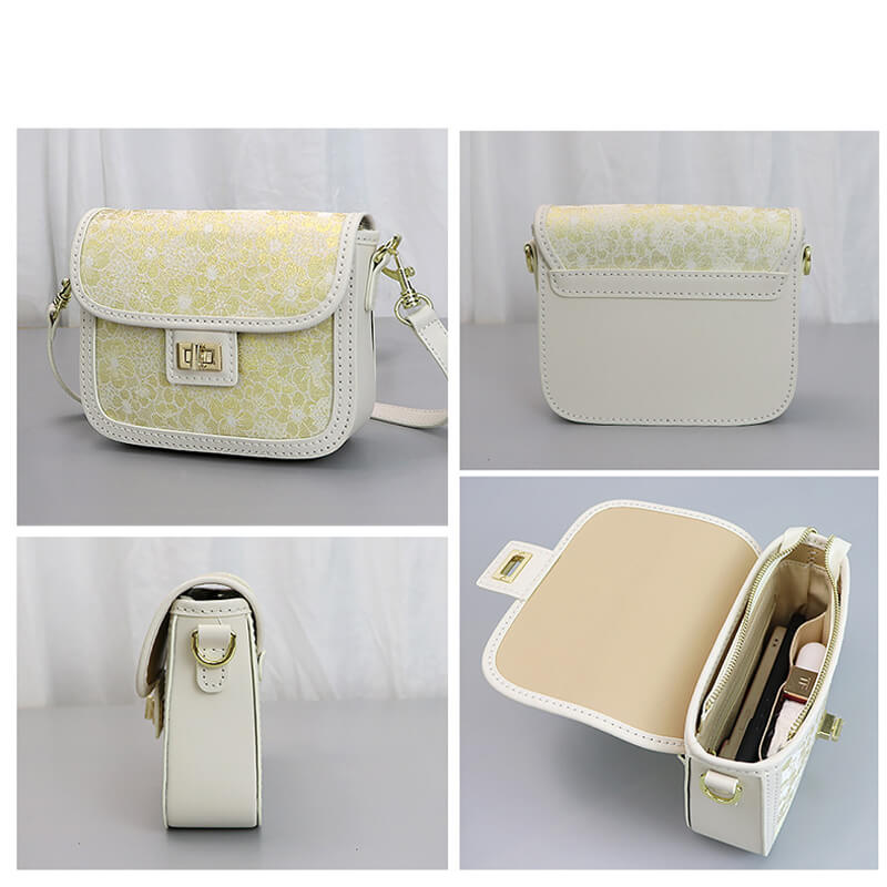 Customizable Panel Square Flap Crossbody Bag DIY Kit – Babylon Leather - Babylon LeatherBabylon LeatherSYR67-White-Heat-Activated Adhesive-Color-Matched & With Fabric