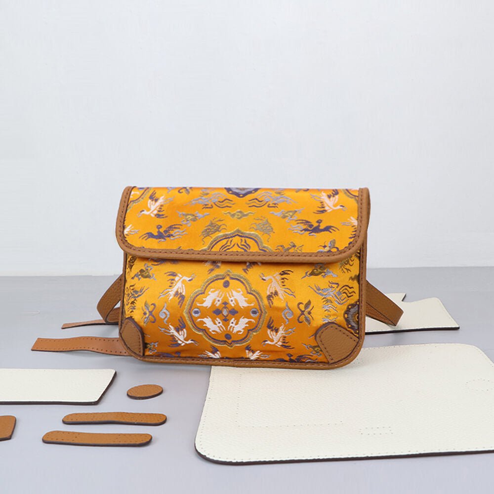 Customizable Panel Supreme Crossbody Bag DIY Kit – Babylon Leather - Babylon LeatherBabylon LeatherSYR30 - Caramel - Self - Adhesive Glue - Color - Matched & With Fabric