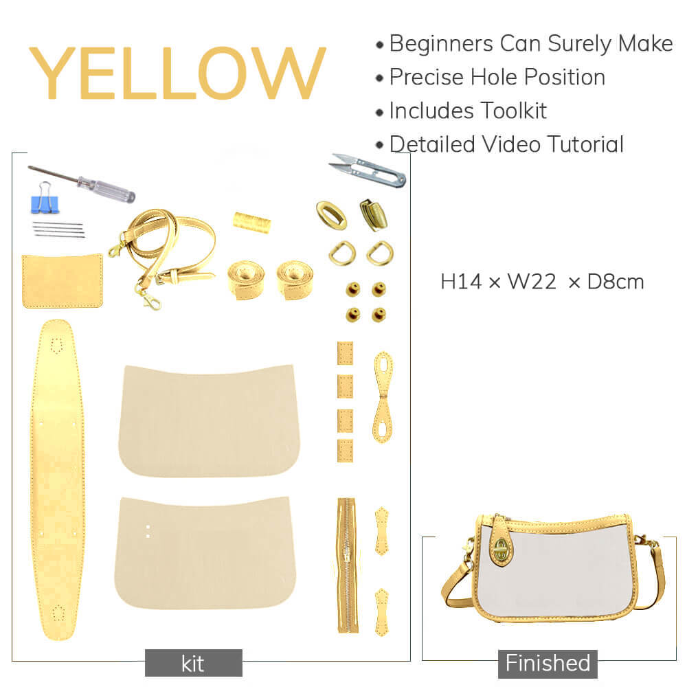 Customizable Panel Swinger Bag DIY Kit – Babylon Leather - Babylon LeatherBabylon LeatherSYR11 - Yellow - Heat - Activated Adhesive