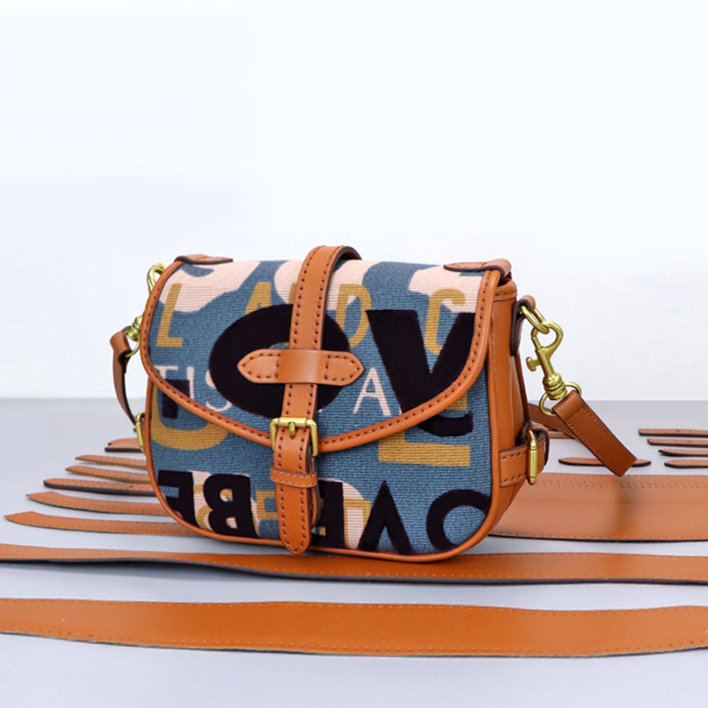 Customizable Panel Vintage Saddle Bag DIY Kit – Babylon Leather - Babylon LeatherBabylon LeatherSYR50 - Coffee - Self - Adhesive Glue - Color - Matched & With Fabric