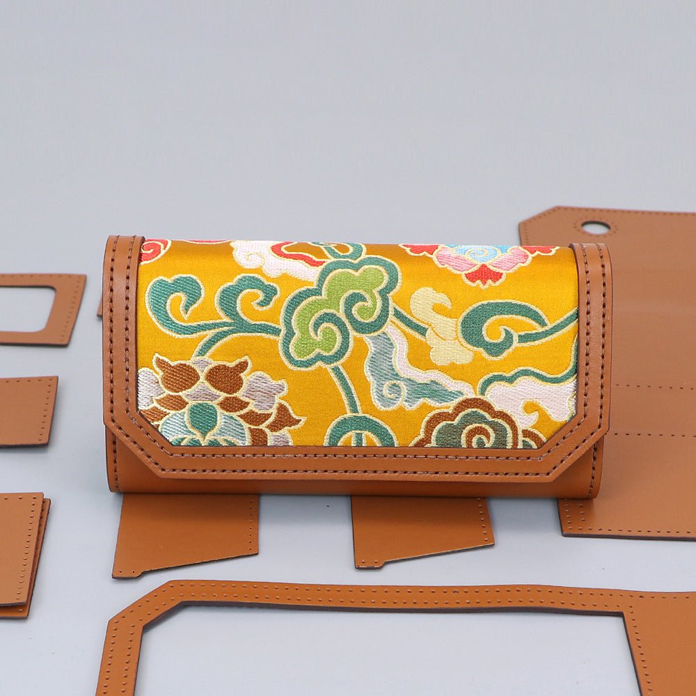 Customizable Panel Women’s Long Wallet Kit – Babylon Leather - Babylon LeatherBabylon LeatherSYR39 - Brown - Self - Adhesive Glue - Color - Matched & With Fabric