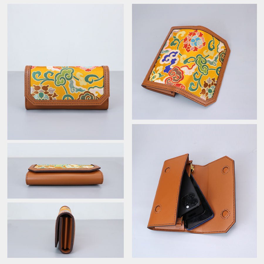 Customizable Panel Women’s Long Wallet Kit – Babylon Leather - Babylon LeatherBabylon LeatherSYR39 - Brown - Self - Adhesive Glue - Color - Matched & With Fabric