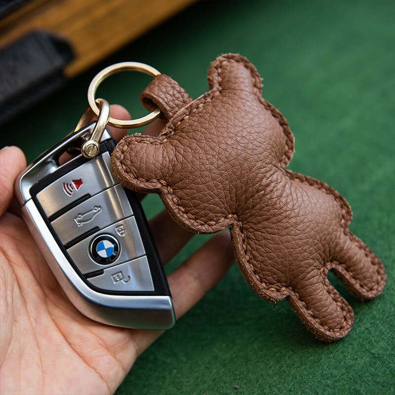 Cute Bear DIY Keychain Charm Kit – Babylon Leather - Babylon LeatherBabylon LeatherLZ83-Grey-No Horseshoe Buckle