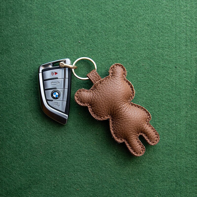 Cute Bear DIY Keychain Charm Kit – Babylon Leather - Babylon LeatherBabylon LeatherLZ83-Grey-No Horseshoe Buckle