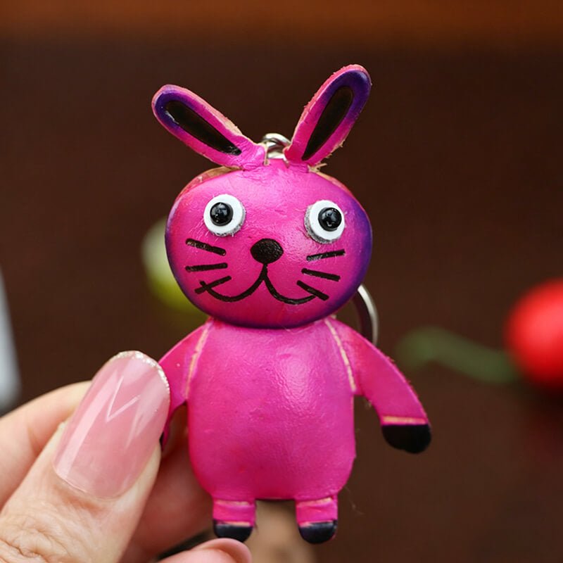 Cute Bunny Leather Bag Charm – Babylon Leather - Babylon LeatherBabylon LeatherLLZ55-Fuchsia