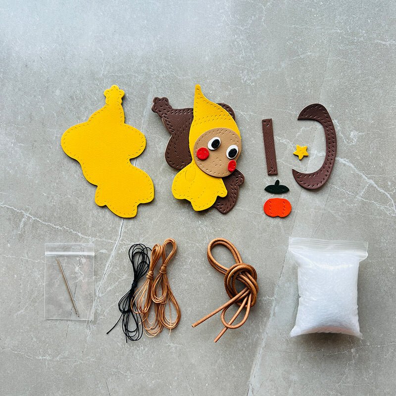 Cute Charm DIY Leather Kit – Babylon Leather - Babylon LeatherBabylon LeatherSG30-Yellow-B