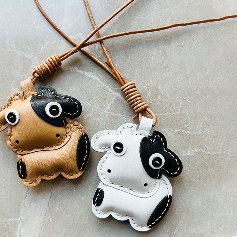 Cute Cow - Shaped Charm DIY Kit – Babylon Leather - Babylon LeatherBabylon LeatherSG29-Coffee