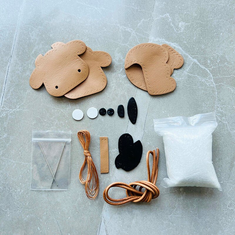 Cute Cow - Shaped Charm DIY Kit – Babylon Leather - Babylon LeatherBabylon LeatherSG29-Coffee