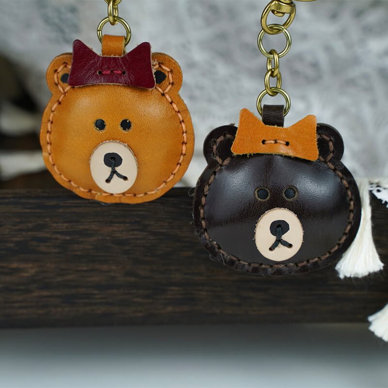 Cute Dog Shape Leather Decorative Charm – Babylon Leather - Babylon LeatherBabylon LeatherLL79-Brown