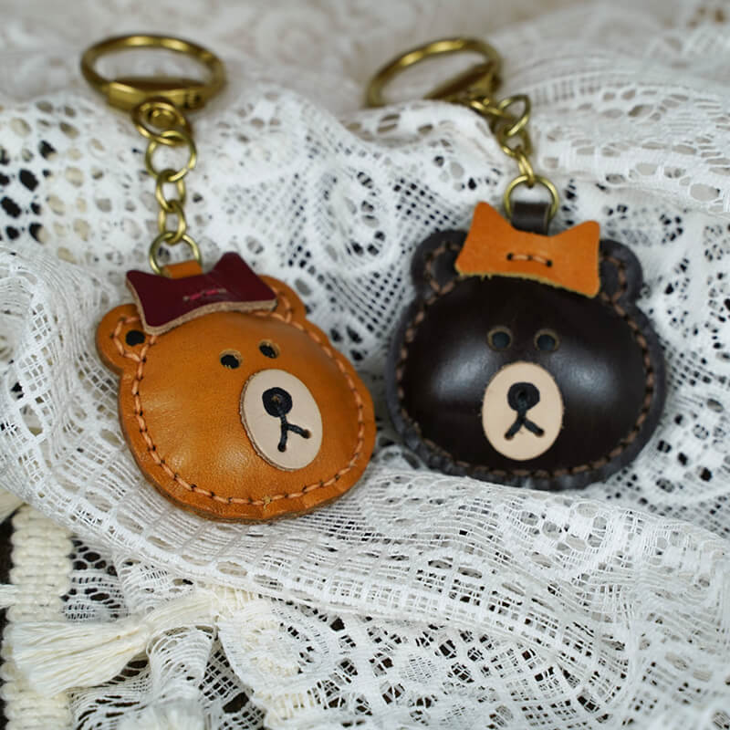 Cute Dog Shape Leather Decorative Charm – Babylon Leather - Babylon LeatherBabylon LeatherLL79-Brown
