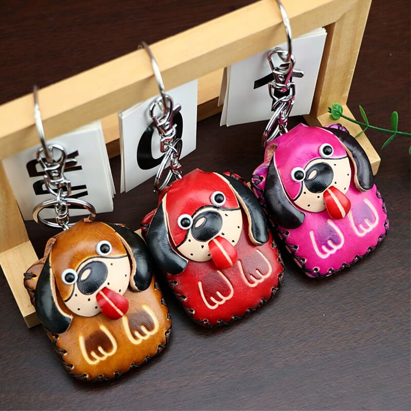 Cute Dog - Shaped Vegetable - Tanned Cowhide Leather Card Holder – Babylon Leather - Babylon LeatherBabylon LeatherLLZ24-Dog-Brown