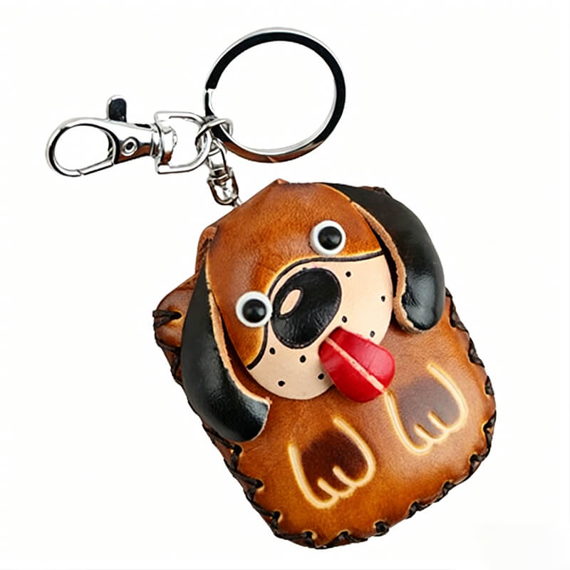 Cute Dog - Shaped Vegetable - Tanned Cowhide Leather Card Holder – Babylon Leather - Babylon LeatherBabylon LeatherLLZ24-Dog-Brown