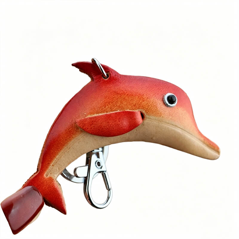 Cute Dolphin Leather Bag Charm – Babylon Leather - Babylon LeatherBabylon LeatherLLZ87-Blue