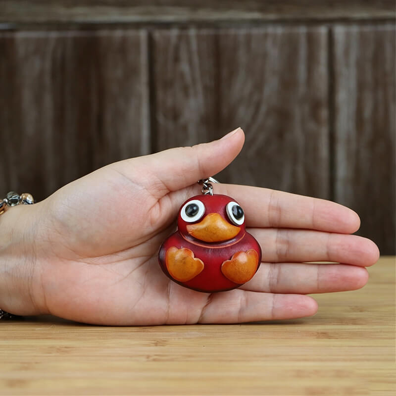 Cute Duck Leather Bag Charm – Babylon Leather - Babylon LeatherBabylon LeatherLLZ40-Red