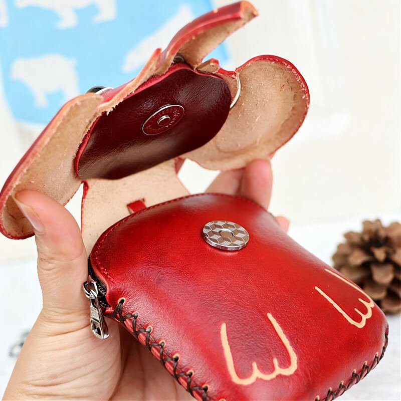 Cute Elephant - Shaped Leather Coin Purse – Babylon Leather - Babylon LeatherBabylon LeatherLLZ39-Red