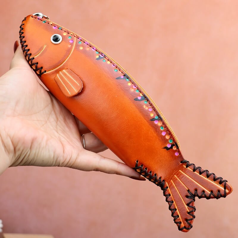 Cute Fish - Shaped Leather Coin Purse – Babylon Leather - Babylon LeatherBabylon LeatherLLZ19-Brown