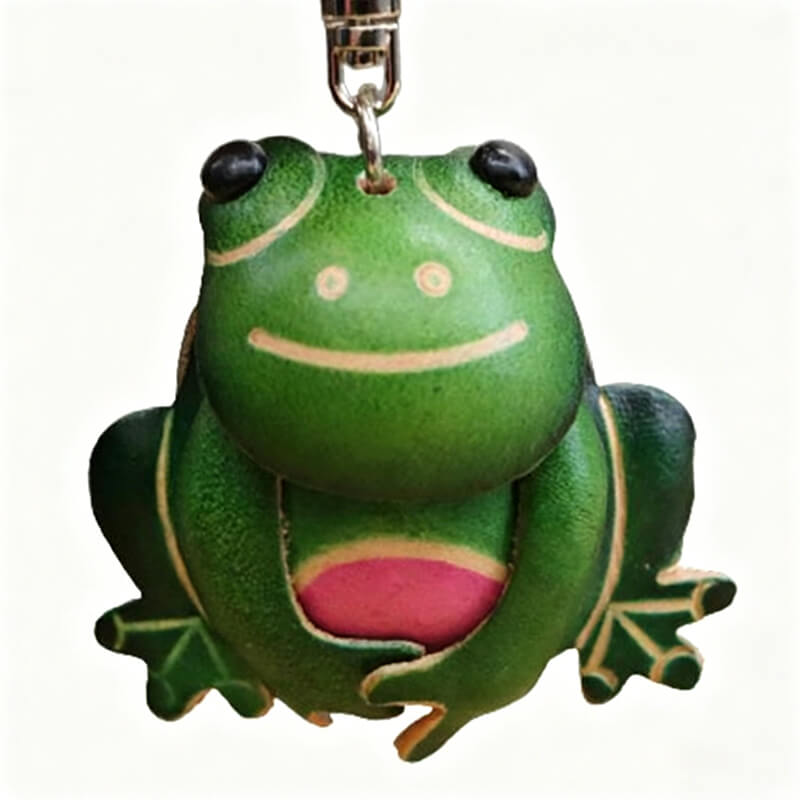 Cute Frog Leather Bag Charm – Babylon Leather - Babylon LeatherBabylon LeatherLLZ62-Green