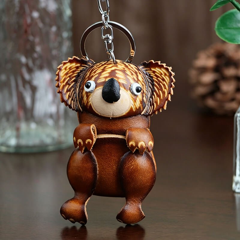 Cute Koala Leather Bag Charm – Babylon Leather - Babylon LeatherBabylon LeatherLLZ33-Brown