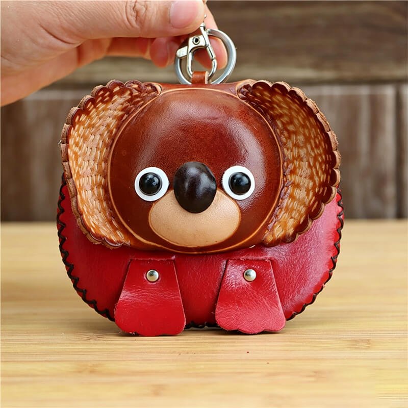 Cute Koala - Shaped Leather Coin Purse – Babylon Leather - Babylon LeatherBabylon LeatherLLZ112-Brown