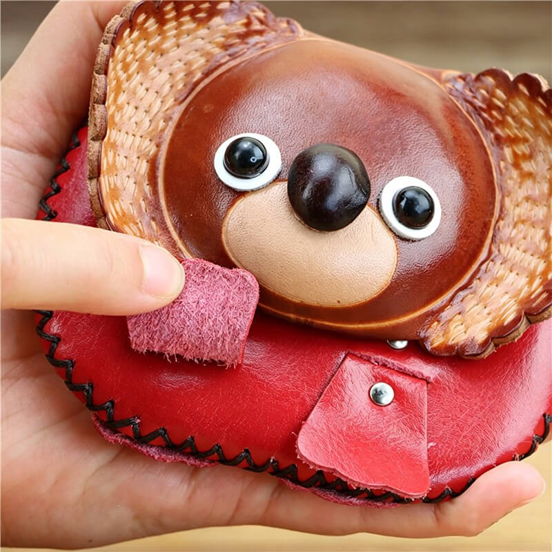 Cute Koala - Shaped Leather Coin Purse – Babylon Leather - Babylon LeatherBabylon LeatherLLZ112-Brown
