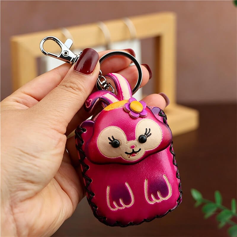 Cute Koala - Shaped Vegetable - Tanned Cowhide Leather Card Holder – Babylon Leather - Babylon LeatherBabylon LeatherLLZ89-Bunny-Fuchsia