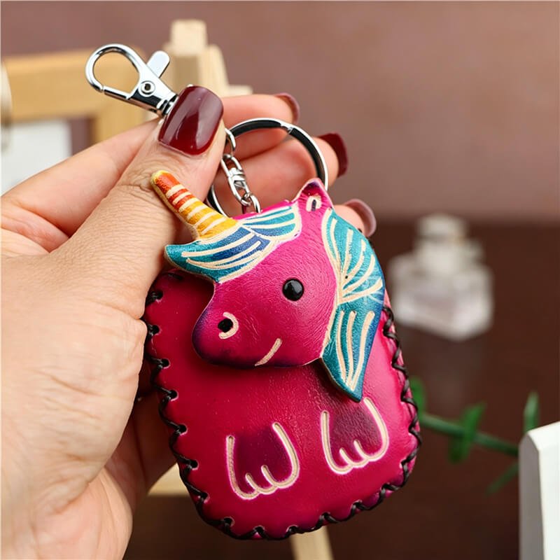 Cute Koala - Shaped Vegetable - Tanned Cowhide Leather Card Holder – Babylon Leather - Babylon LeatherBabylon LeatherLLZ89-Unicorn-Fuchsia