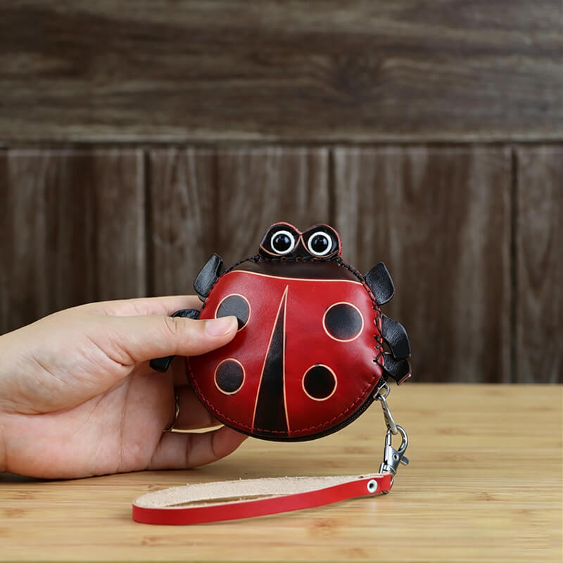 Cute Ladybug - Shaped Leather Coin Purse – Babylon Leather - Babylon LeatherBabylon LeatherLLZ57-Red