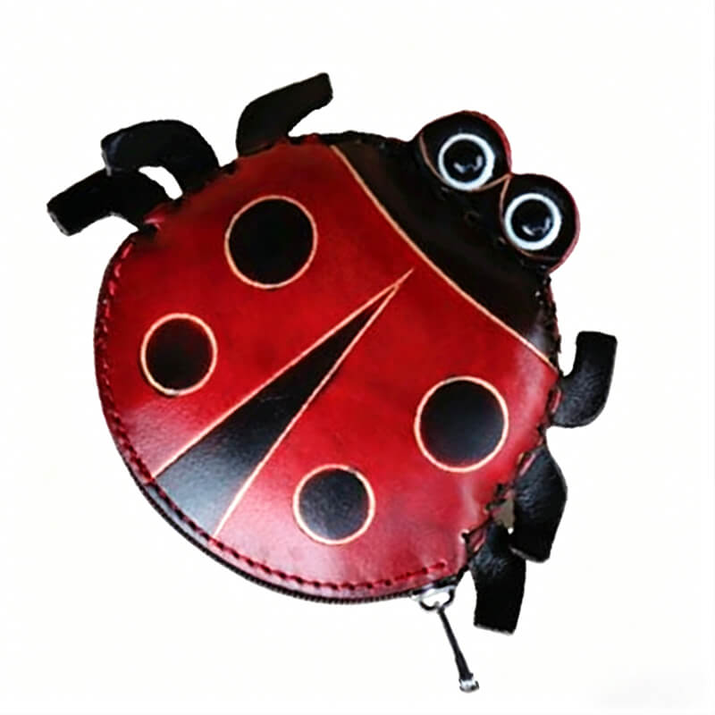 Cute Ladybug - Shaped Leather Coin Purse – Babylon Leather - Babylon LeatherBabylon LeatherLLZ57-Red