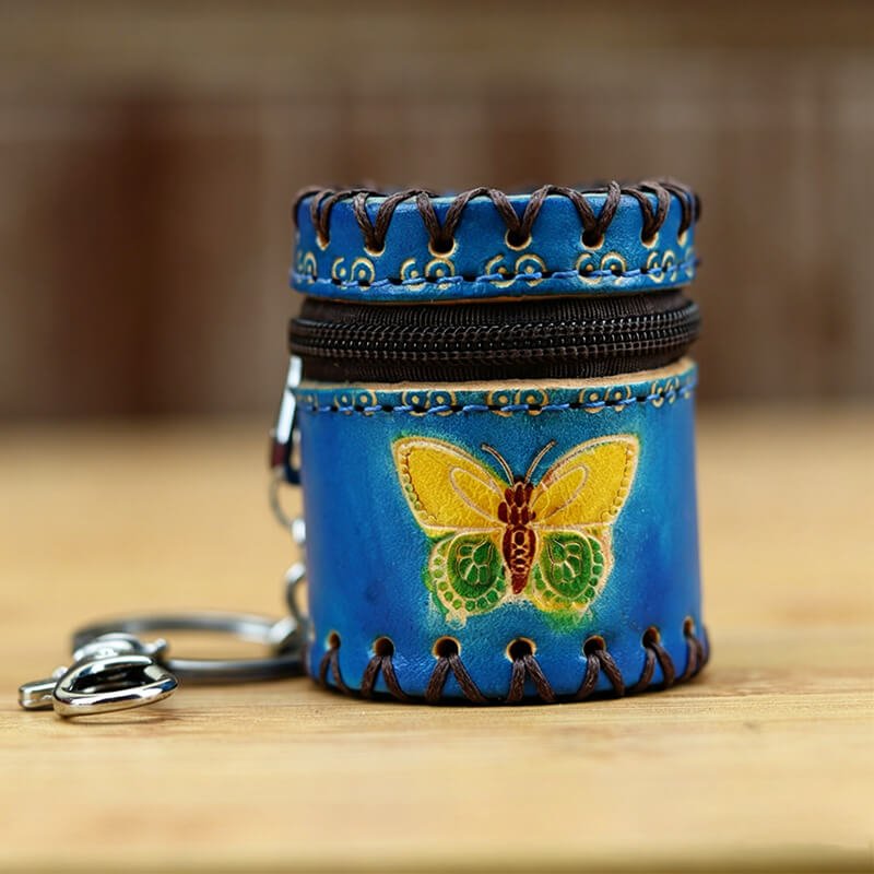 Cute Leather Bag Charm – Babylon Leather - Babylon LeatherBabylon LeatherLLZ41-Blue