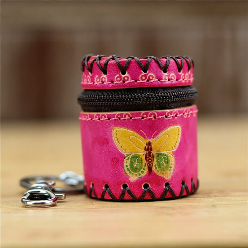 Cute Leather Bag Charm – Babylon Leather - Babylon LeatherBabylon LeatherLLZ41-Fuchsia