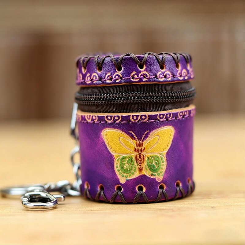 Cute Leather Bag Charm – Babylon Leather - Babylon LeatherBabylon LeatherLLZ41-Purple