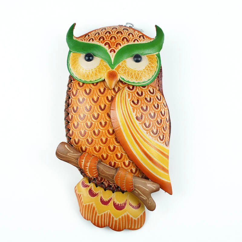Cute Owl Shaped Leather Charm – Babylon Leather - Babylon LeatherBabylon LeatherLL57-Yellow