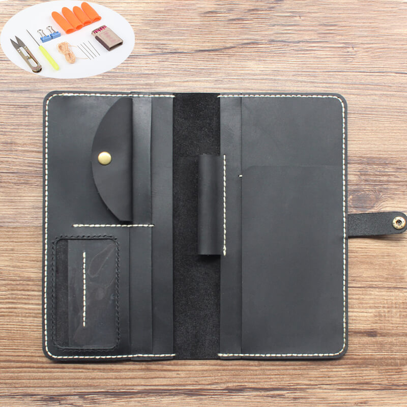 Travel Passport Wallet Crazy Horse Leather DIY Kit – Babylon Leather