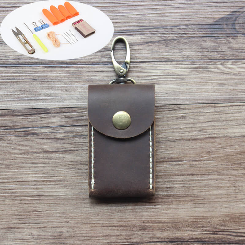 Mini Car Key Case Crazy Horse Leather DIY Kit – Babylon Leather