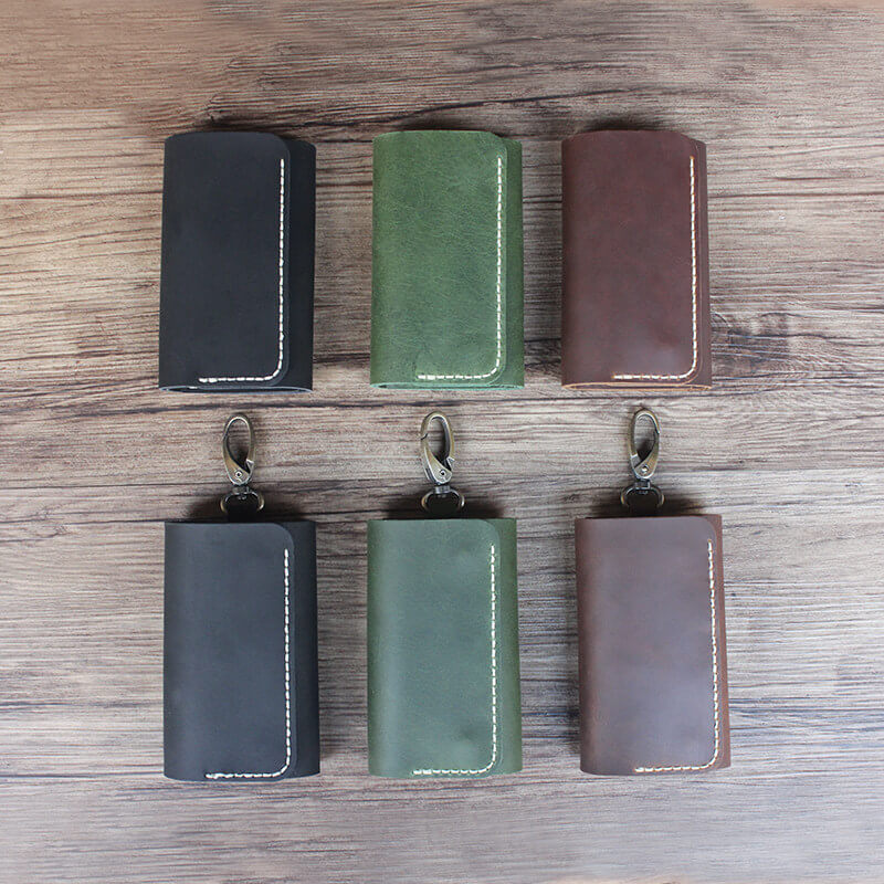 Belt-Loop Key Wallet Crazy Horse Leather DIY Kit – Babylon Leather