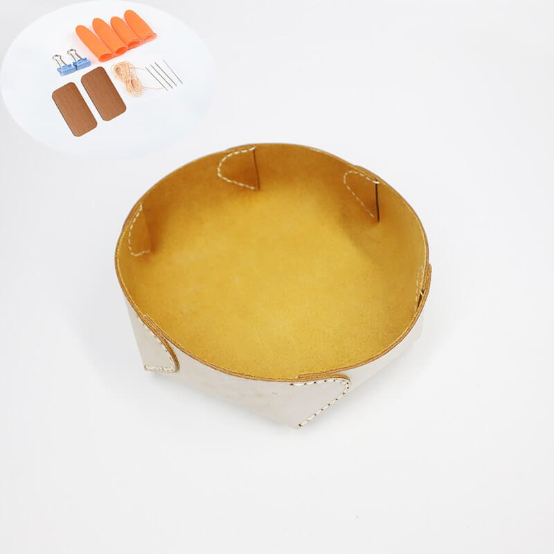 Desktop Catchall Tray Fog Wax Leather DIY Kit – Babylon Leather - Babylon LeatherBabylon LeatherCY04-Brown