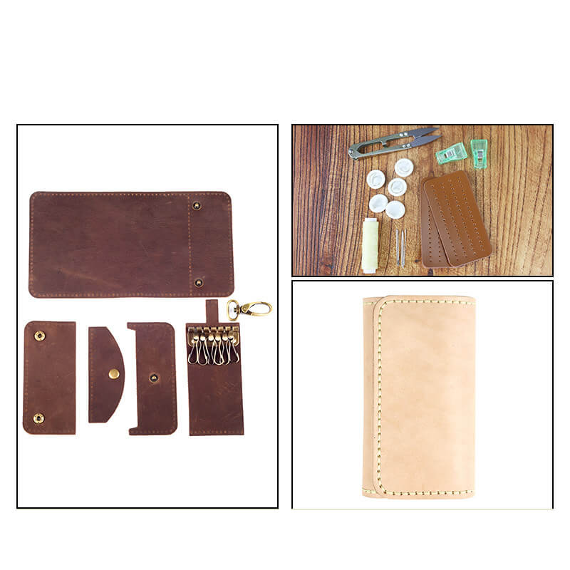 Men's Belt-Loop Key Case Veg Tanned Leather DIY Kit – Babylon Leather