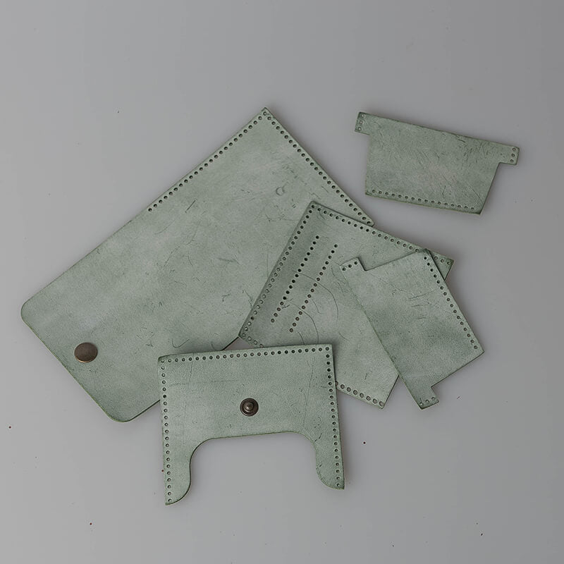 DIY Card Case Leather Front Pocket – Babylon Leather - Babylon LeatherBabylon LeatherLZ22 - Green - Fog Wax Leather