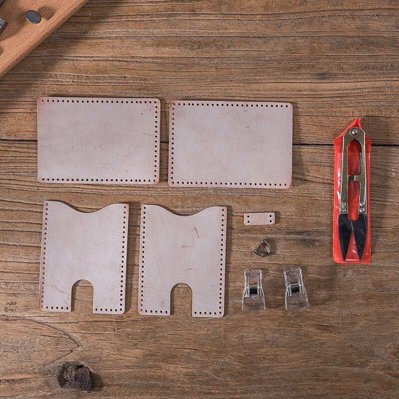 DIY Card Case Leather Kit For Him – Babylon Leather - Babylon LeatherBabylon LeatherLZ19 - Brown - Card Case