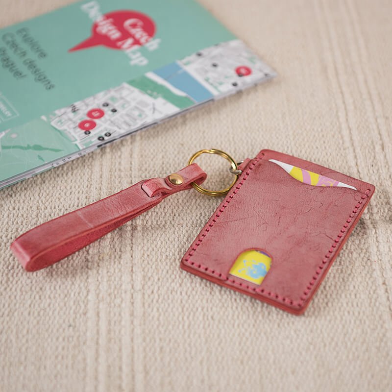 DIY Card Case Leather Kit For Him – Babylon Leather - Babylon LeatherBabylon LeatherLZ19 - Red - Card Case & Keychain