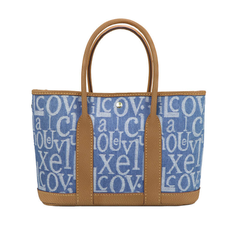DIY Customizable Panel Garden Party Tote Bag Kit – Babylon Leather - Babylon LeatherBabylon LeatherSYR02-Caramel-Large &  Hardware Components-Color-Matched & With Fabric