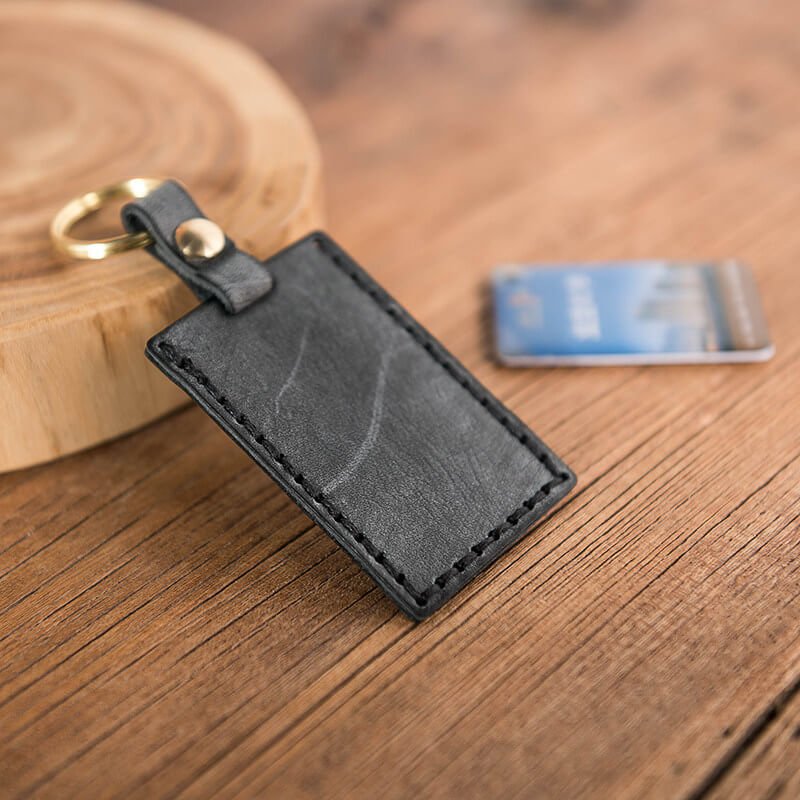 DIY Leather Access Card Holder Keychain Kit – Babylon Leather - Babylon LeatherBabylon LeatherLZ75-Black