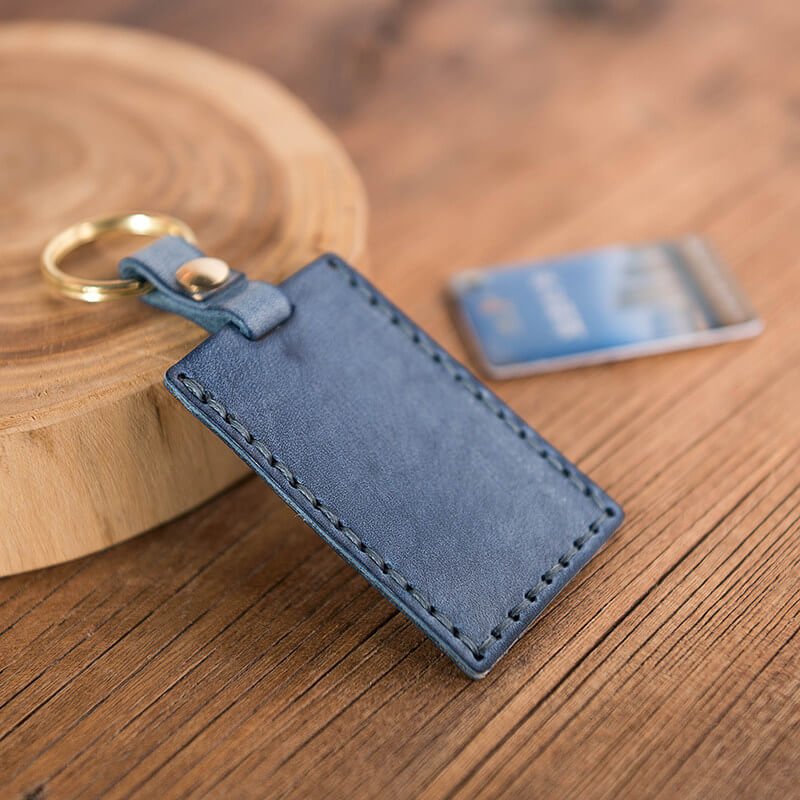 DIY Leather Access Card Holder Keychain Kit – Babylon Leather - Babylon LeatherBabylon LeatherLZ75-Blue