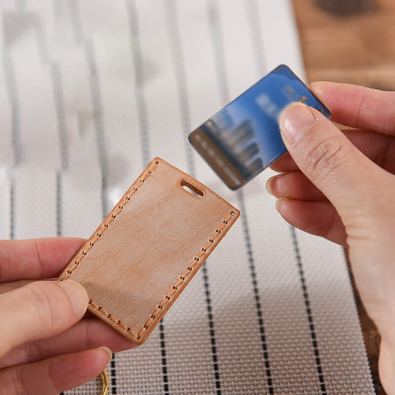 DIY Leather Access Card Holder Keychain Kit – Babylon Leather - Babylon LeatherBabylon LeatherLZ75-Yellow