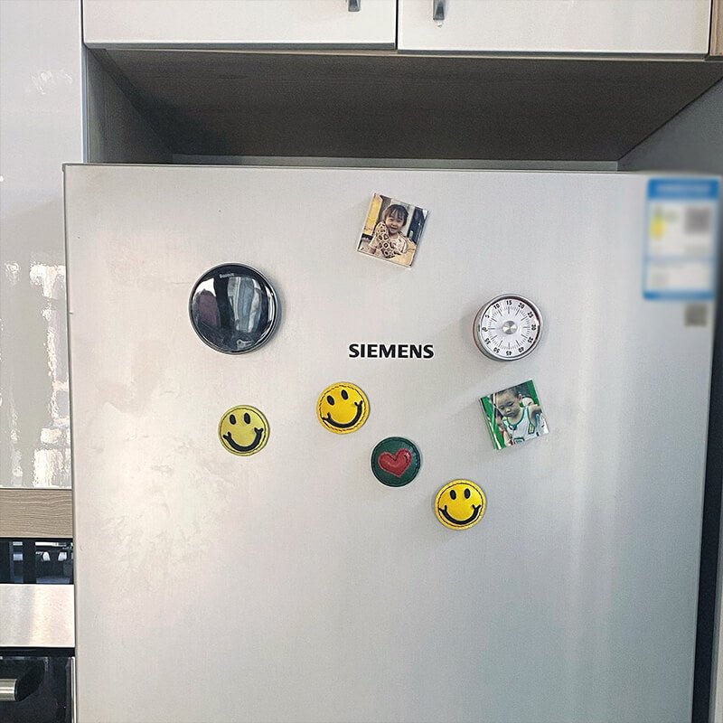 DIY Leather Smiley Fridge Magnet Kit – Babylon Leather - Babylon LeatherBabylon LeatherLZ85-Yellow-Magnetic Closure